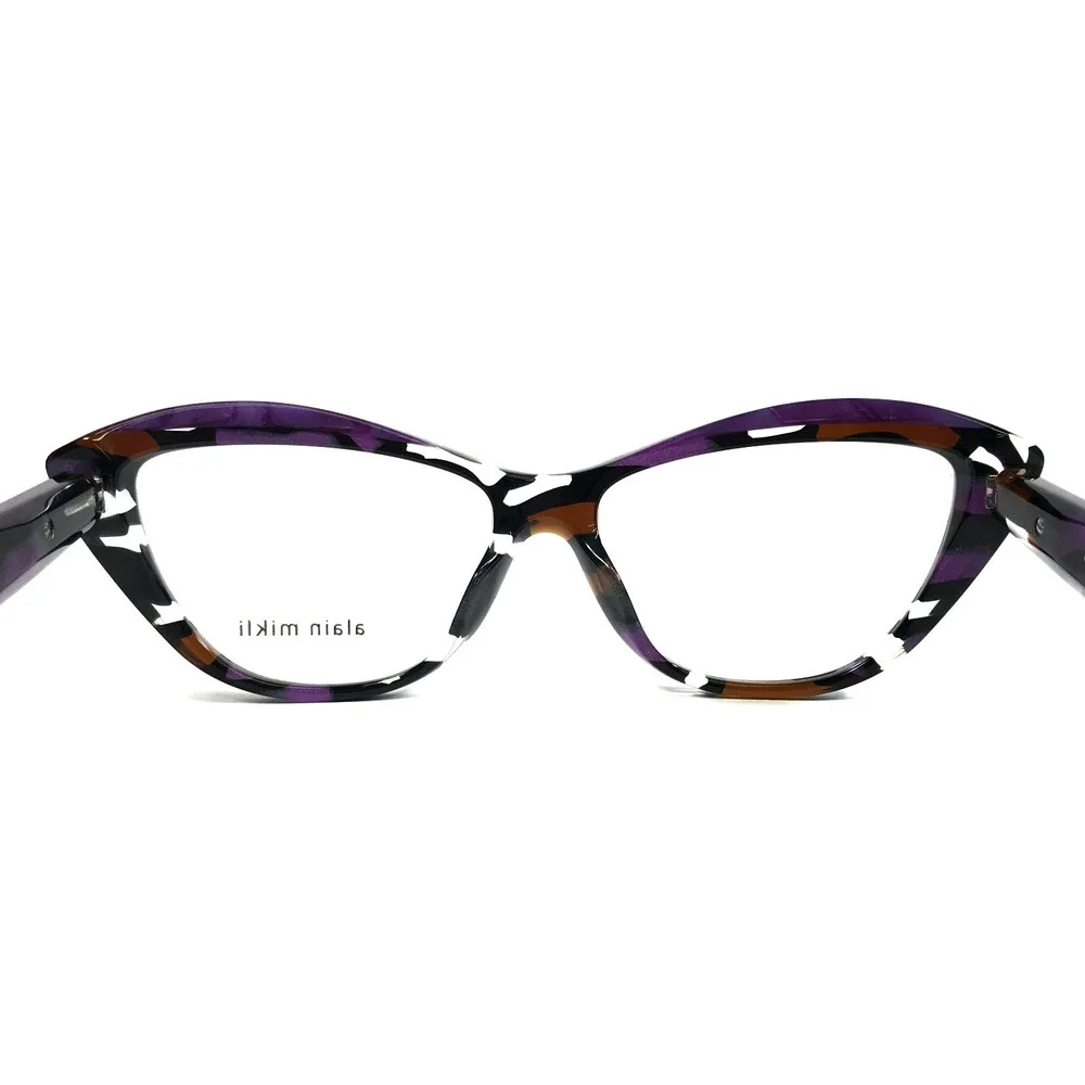 Alain Mikli Eyeglasses Frames Cataline A03117 005 Purple Stained Glass 55-15-140